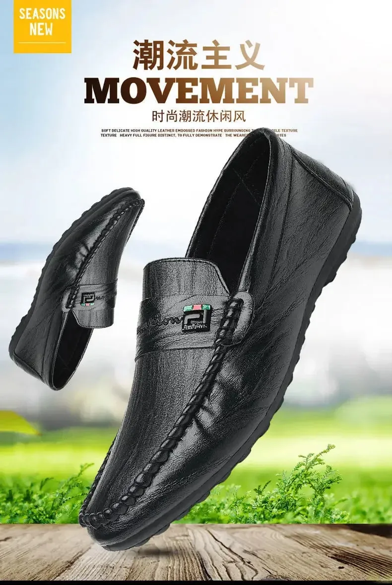 Spring Autumn Men Dress Shoes White Loafers Leather Casual Shoes Slip on Moccasin Shoes  Zapatos Casuales Designer Loafers Men