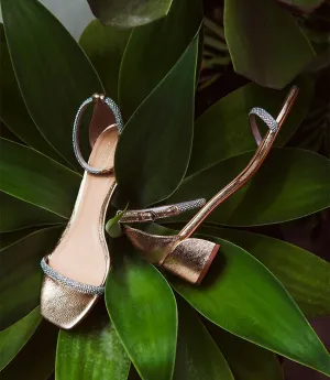 STELLAR50 Crystal Strappy Sandal in Gold