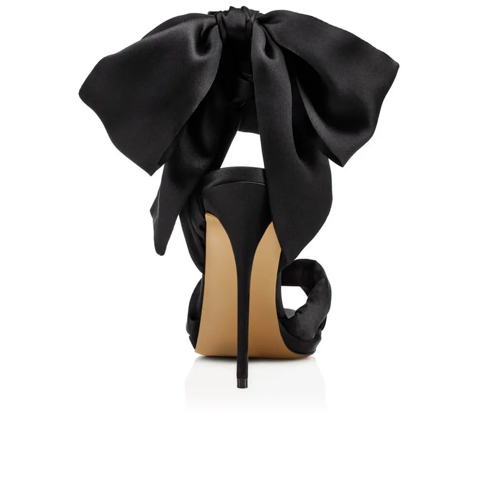 Strap High Heel Satin Open Toe Sandal