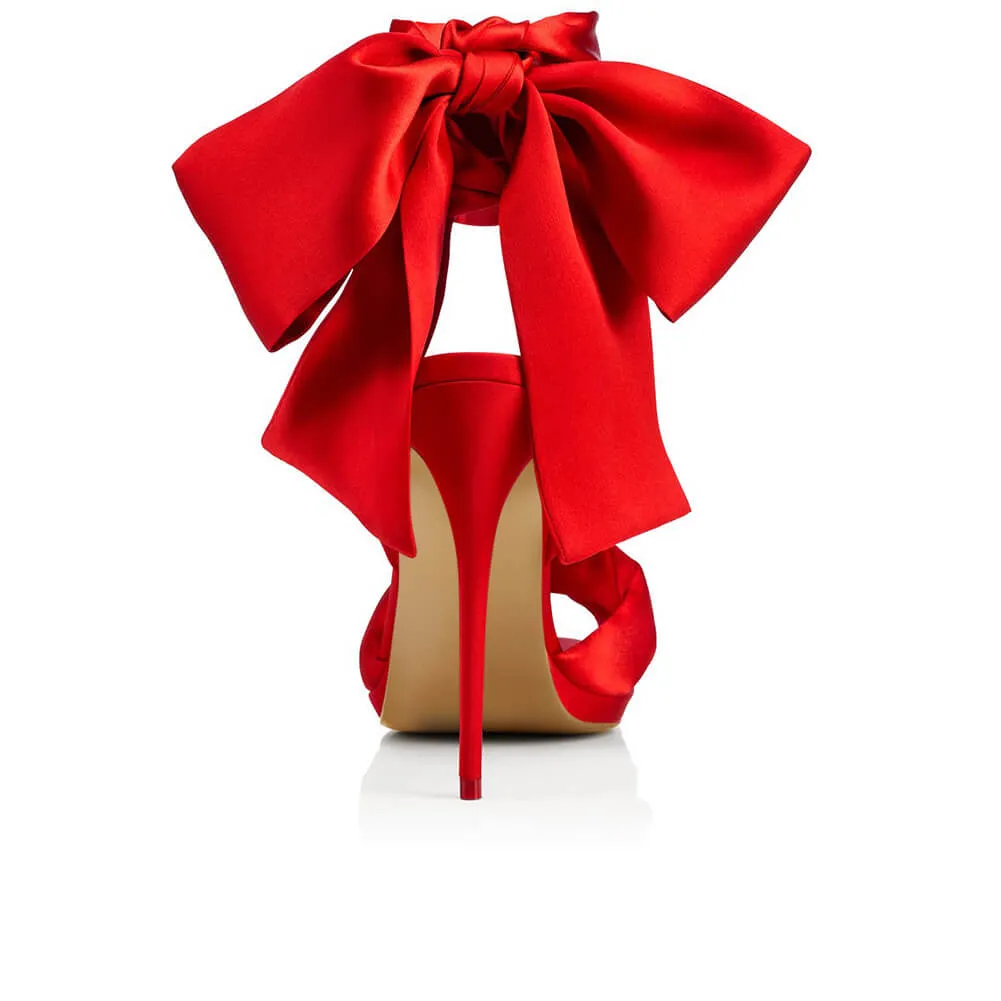 Strap High Heel Satin Open Toe Sandal