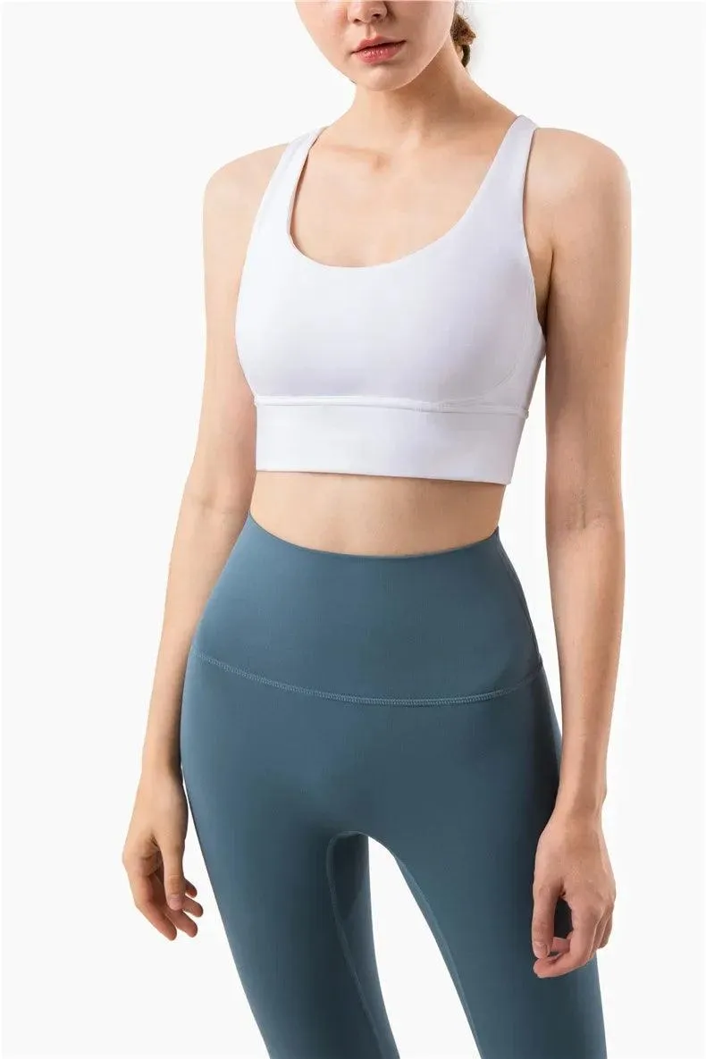 Summer Cross-Back Sports Bra – Breathable & Stylish Yoga Tank Top