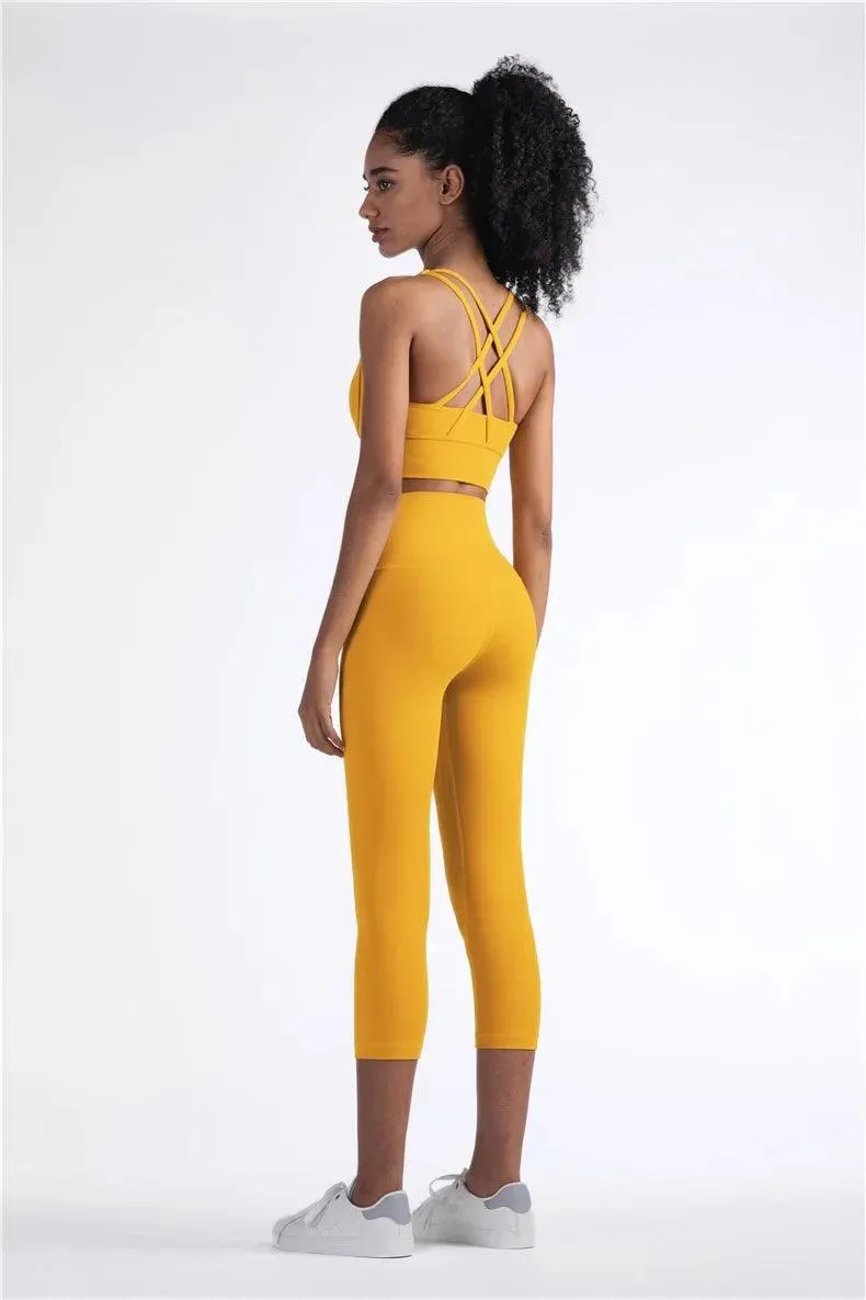 Summer Cross-Back Sports Bra – Breathable & Stylish Yoga Tank Top