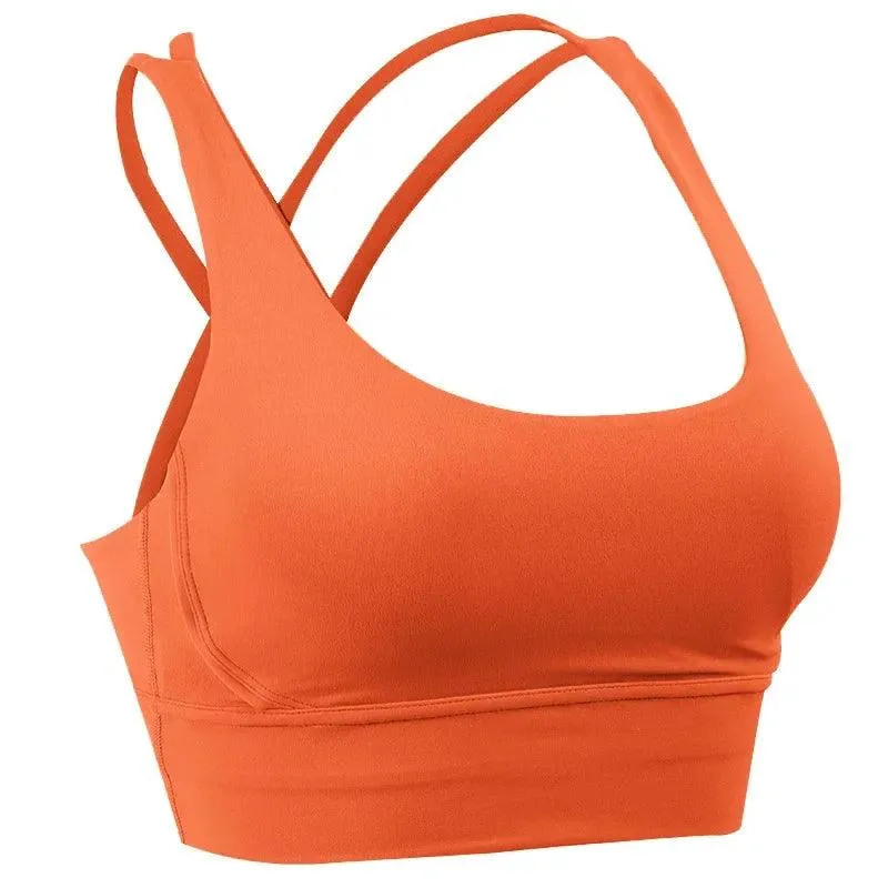 Summer Cross-Back Sports Bra – Breathable & Stylish Yoga Tank Top