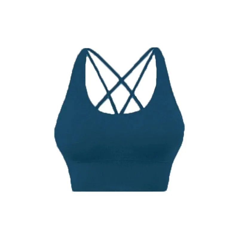 Summer Cross-Back Sports Bra – Breathable & Stylish Yoga Tank Top
