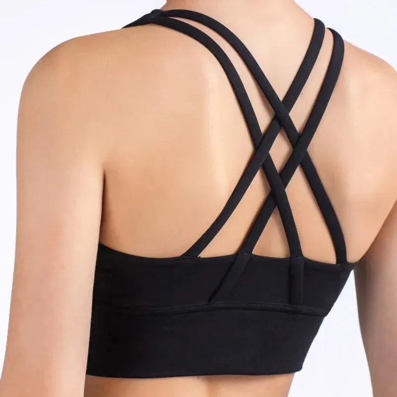 Summer Cross-Back Sports Bra – Breathable & Stylish Yoga Tank Top