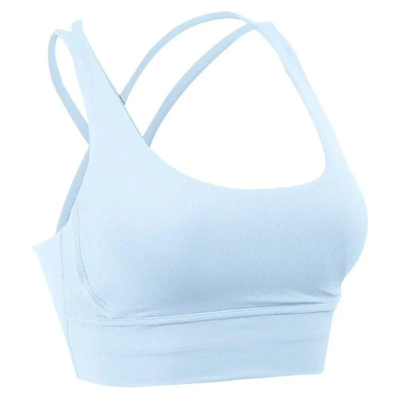 Summer Cross-Back Sports Bra – Breathable & Stylish Yoga Tank Top