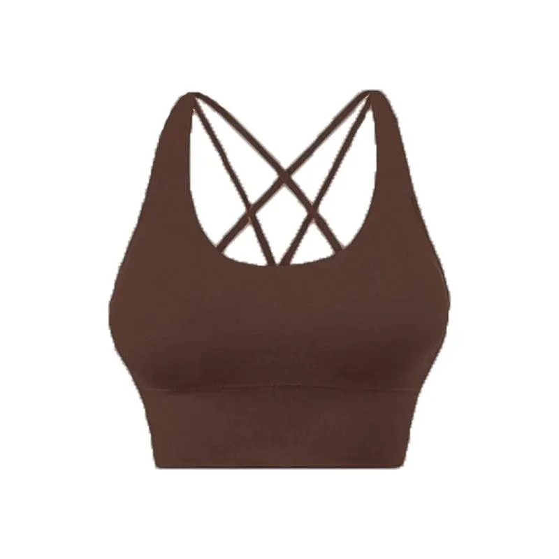 Summer Cross-Back Sports Bra – Breathable & Stylish Yoga Tank Top