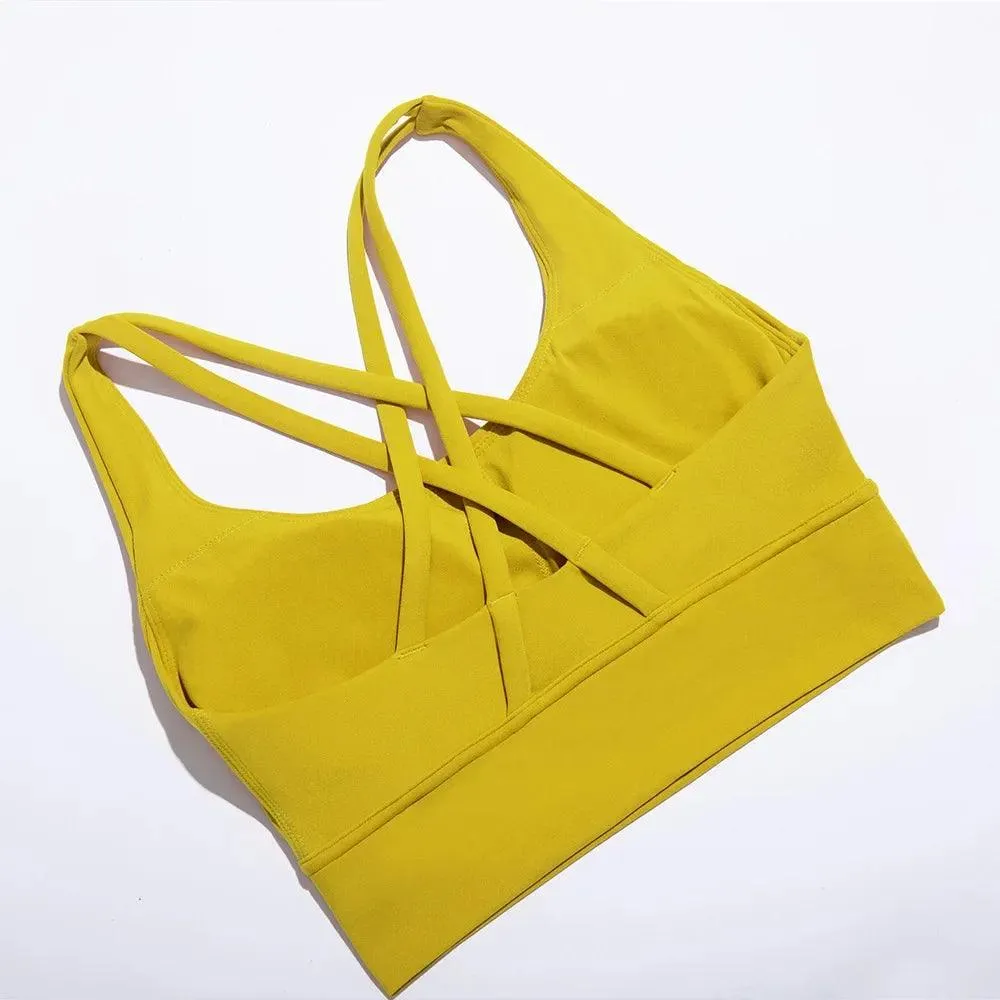 Summer Cross-Back Sports Bra – Breathable & Stylish Yoga Tank Top