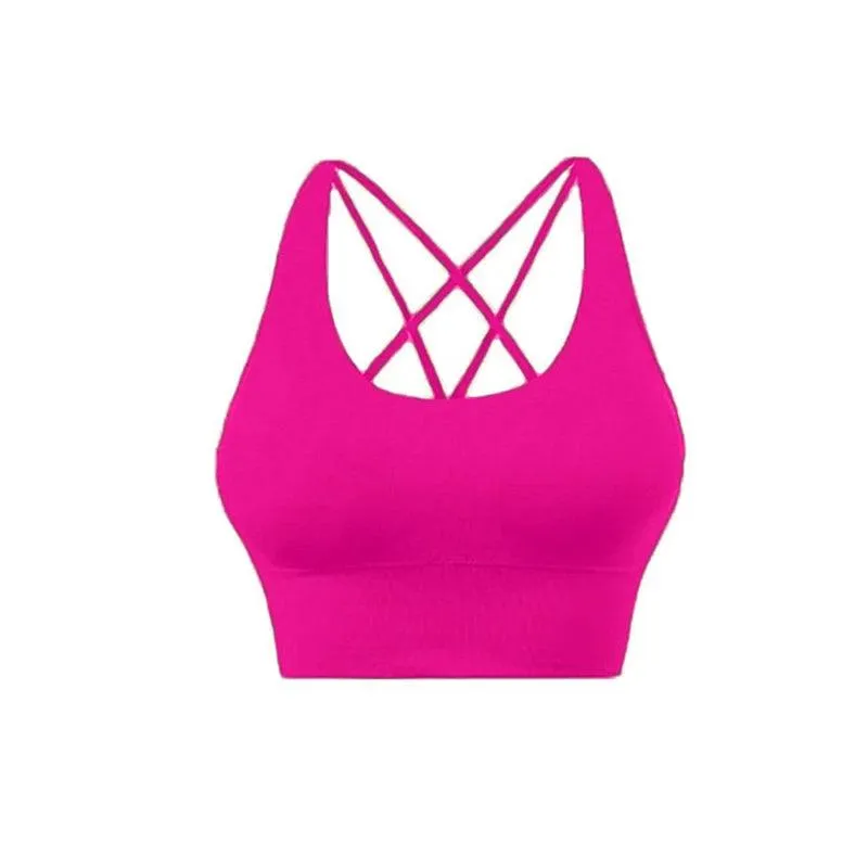 Summer Cross-Back Sports Bra – Breathable & Stylish Yoga Tank Top