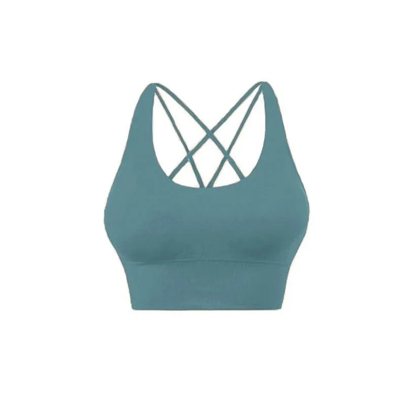 Summer Cross-Back Sports Bra – Breathable & Stylish Yoga Tank Top