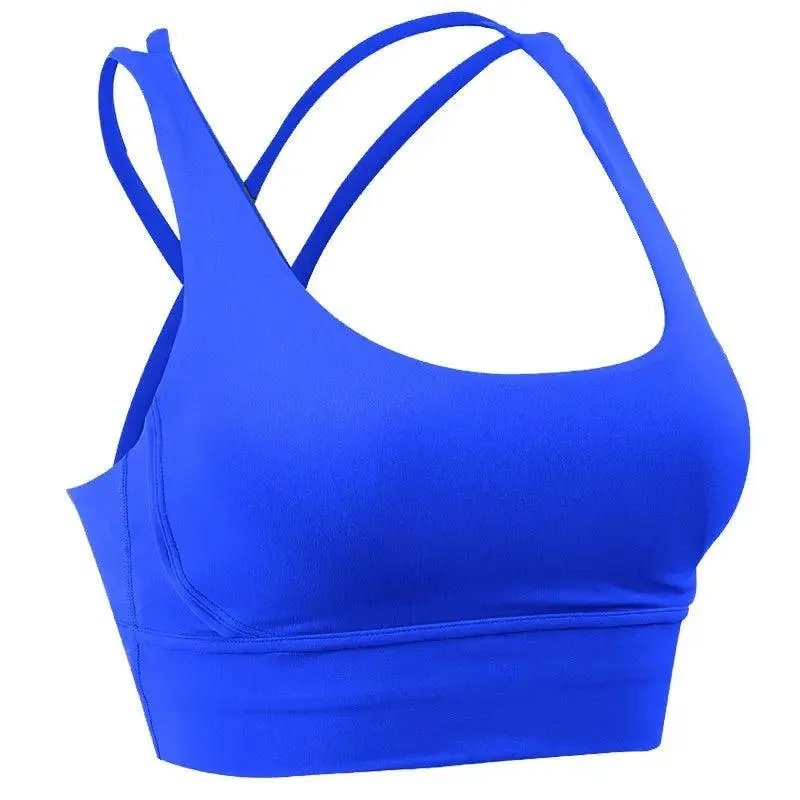 Summer Cross-Back Sports Bra – Breathable & Stylish Yoga Tank Top