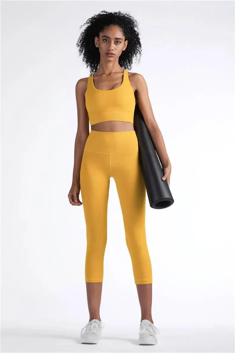 Summer Cross-Back Sports Bra – Breathable & Stylish Yoga Tank Top
