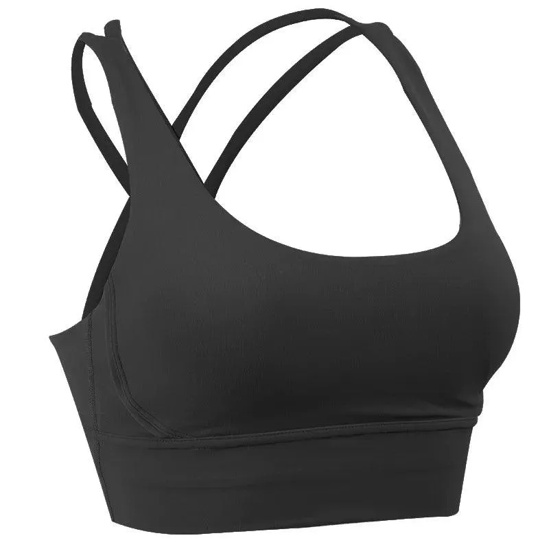 Summer Cross-Back Sports Bra – Breathable & Stylish Yoga Tank Top