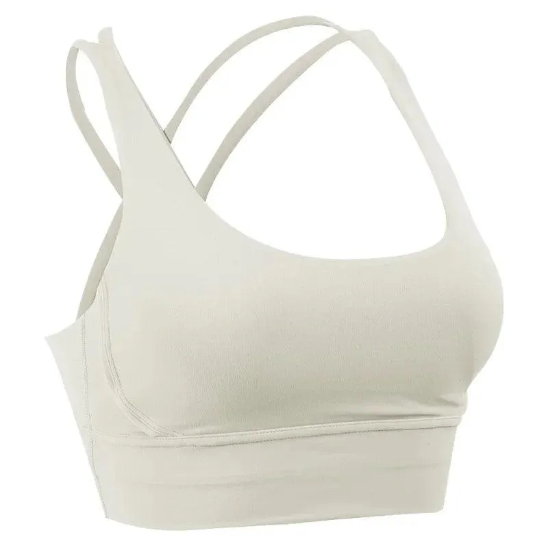 Summer Cross-Back Sports Bra – Breathable & Stylish Yoga Tank Top