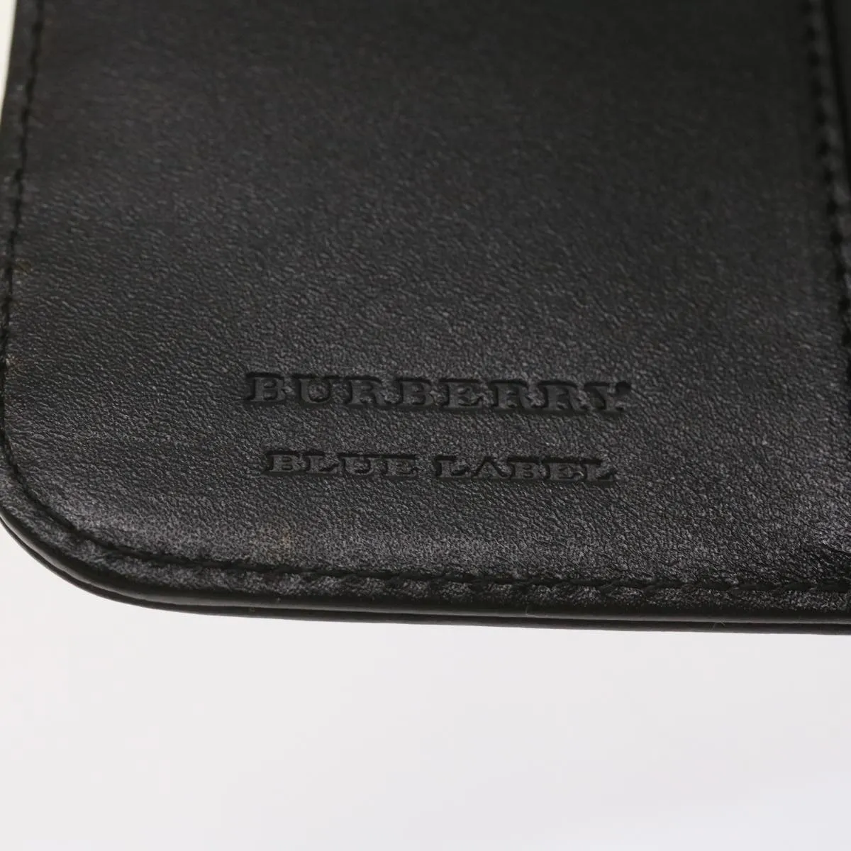 Trendy Inspired Burberry Nova Check Wallet Nylon Gray Black Auth Bs12103