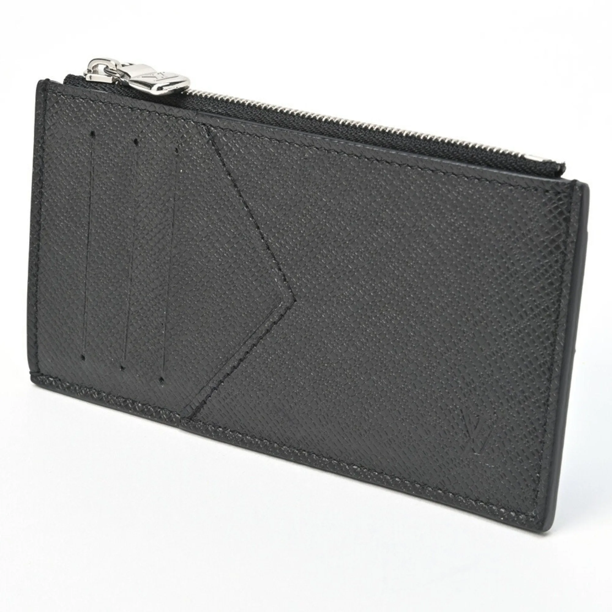 Trendy Inspired Louis Vuitton Coin Card Holder Zip Case M62914 Taiga Noir