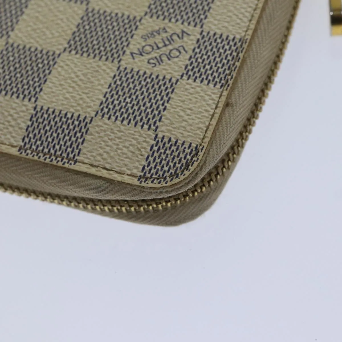 Trendy Inspired Louis Vuitton Damier Azur Zippy Wallet Long Wallet N60019 Lv Auth 89303
