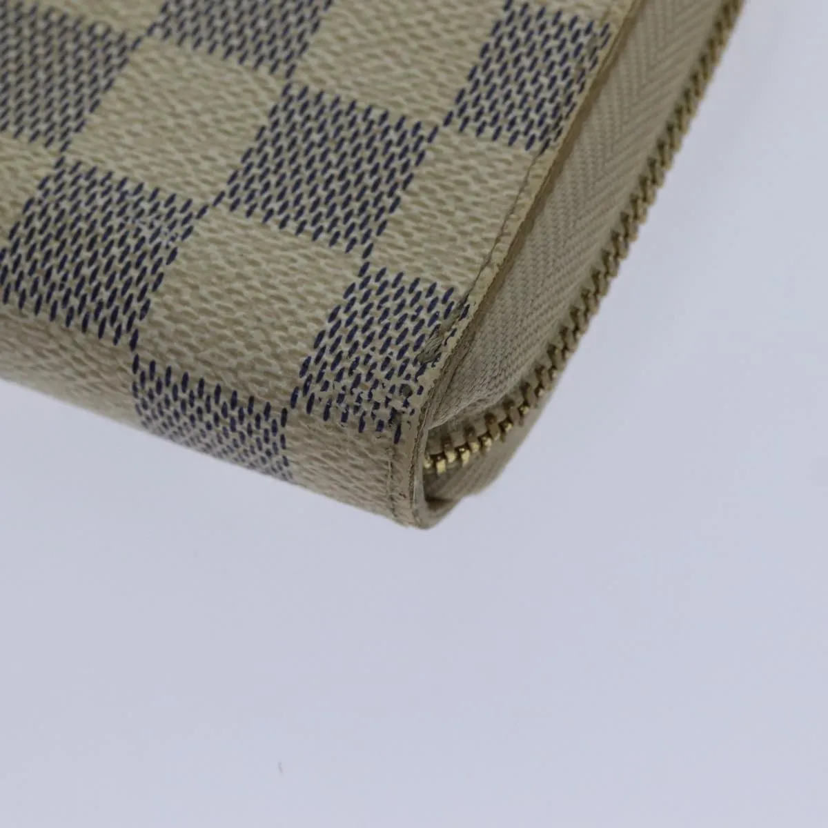Trendy Inspired Louis Vuitton Damier Azur Zippy Wallet Long Wallet N60019 Lv Auth 89303