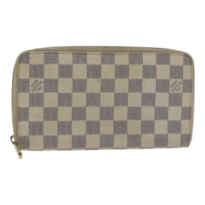 Trendy Inspired Louis Vuitton Damier Azur Zippy Wallet Long Wallet N60019 Lv Auth 89303