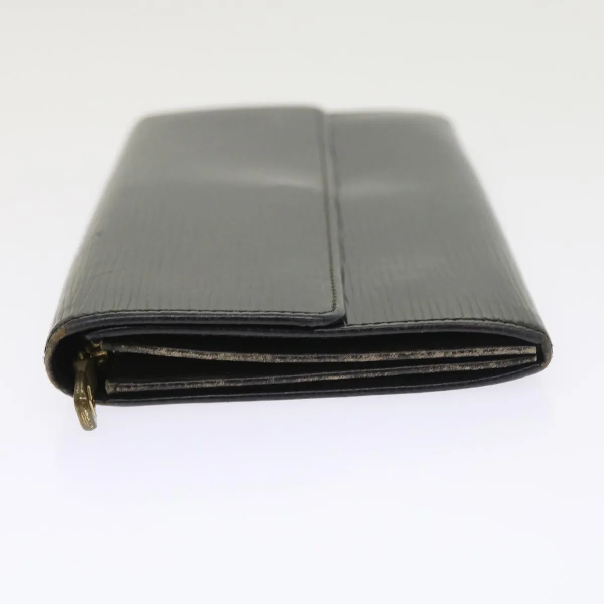Trendy Inspired Louis Vuitton Epi Pochette Porte Monnaie Credit Wallet Noir M63572 Lv Auth 56119