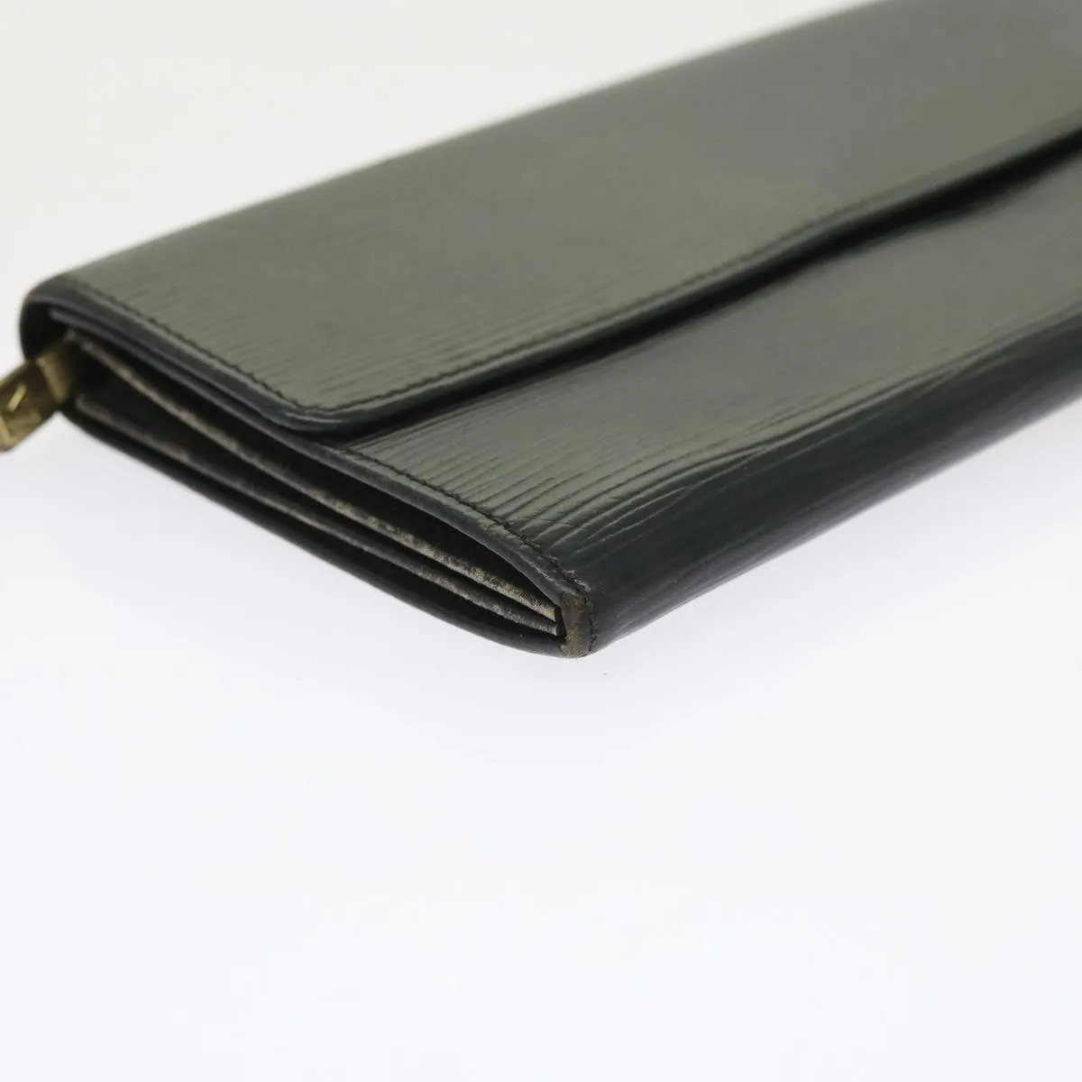 Trendy Inspired Louis Vuitton Epi Pochette Porte Monnaie Credit Wallet Noir M63572 Lv Auth 56119