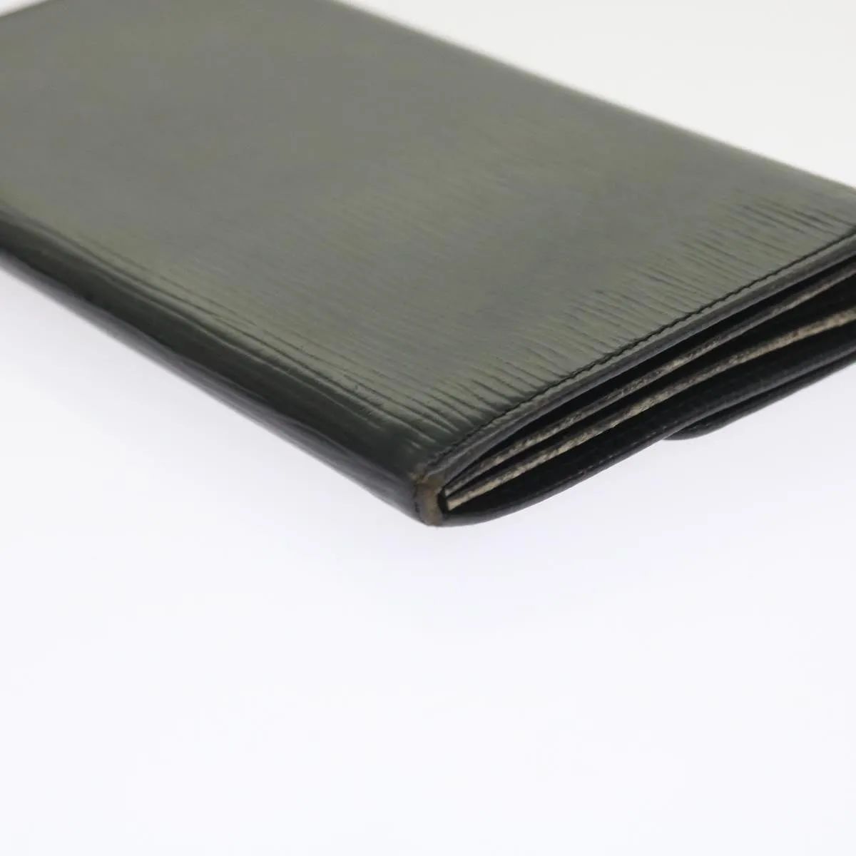 Trendy Inspired Louis Vuitton Epi Pochette Porte Monnaie Credit Wallet Noir M63572 Lv Auth 56119
