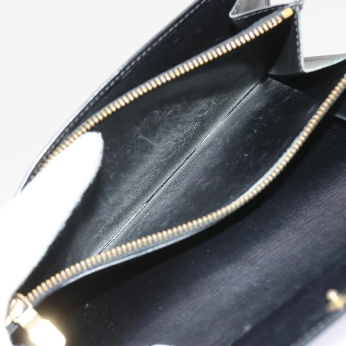 Trendy Inspired Louis Vuitton Epi Pochette Porte Monnaie Credit Wallet Noir M63572 Lv Auth 56119