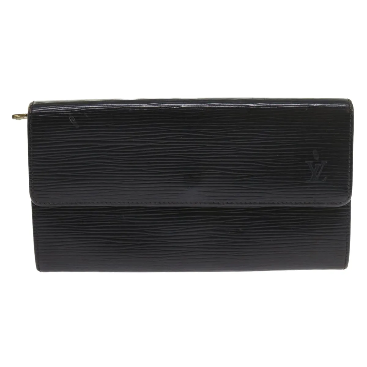 Trendy Inspired Louis Vuitton Epi Pochette Porte Monnaie Credit Wallet Noir M63572 Lv Auth 56119
