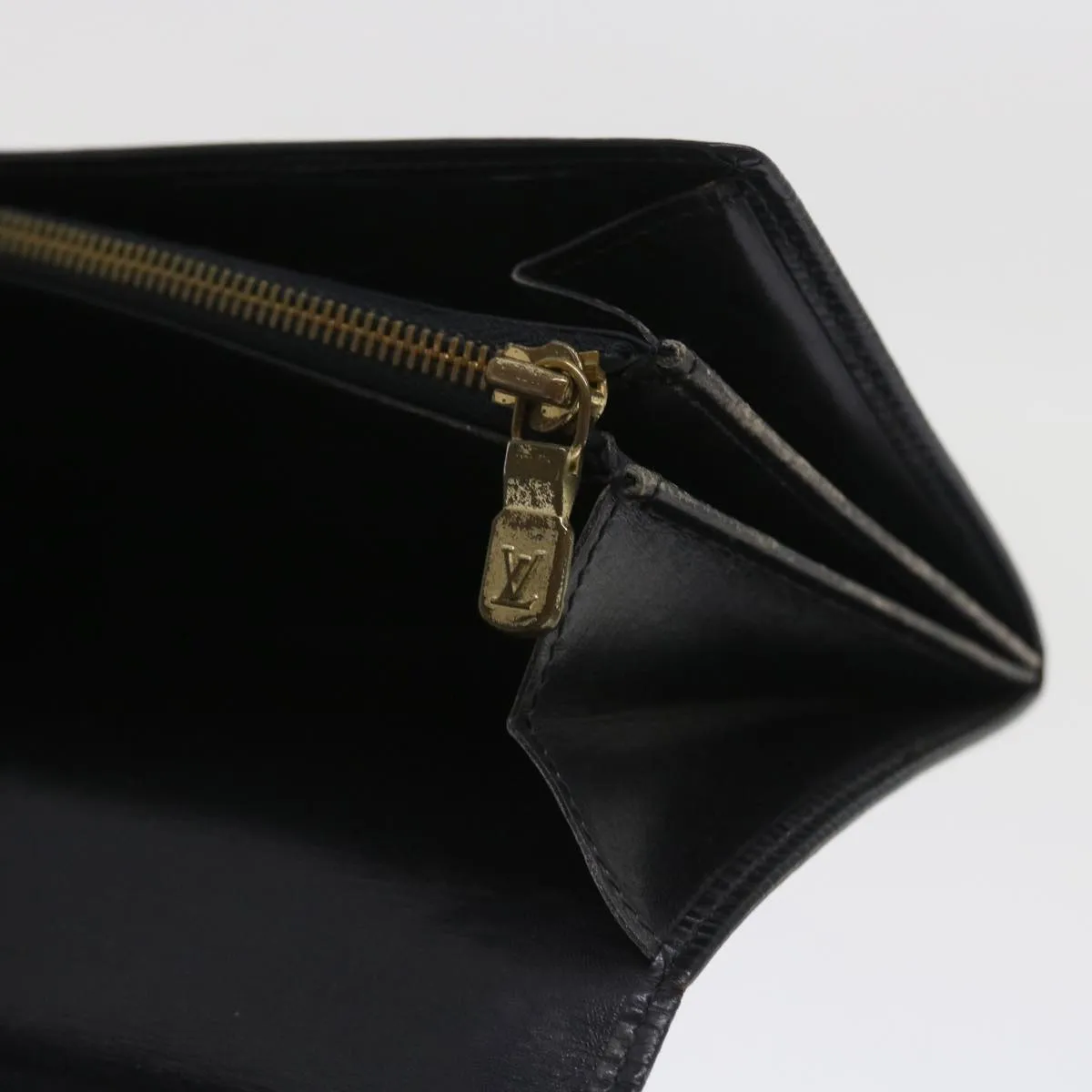 Trendy Inspired Louis Vuitton Epi Pochette Porte Monnaie Credit Wallet Noir M63572 Lv Auth 56119