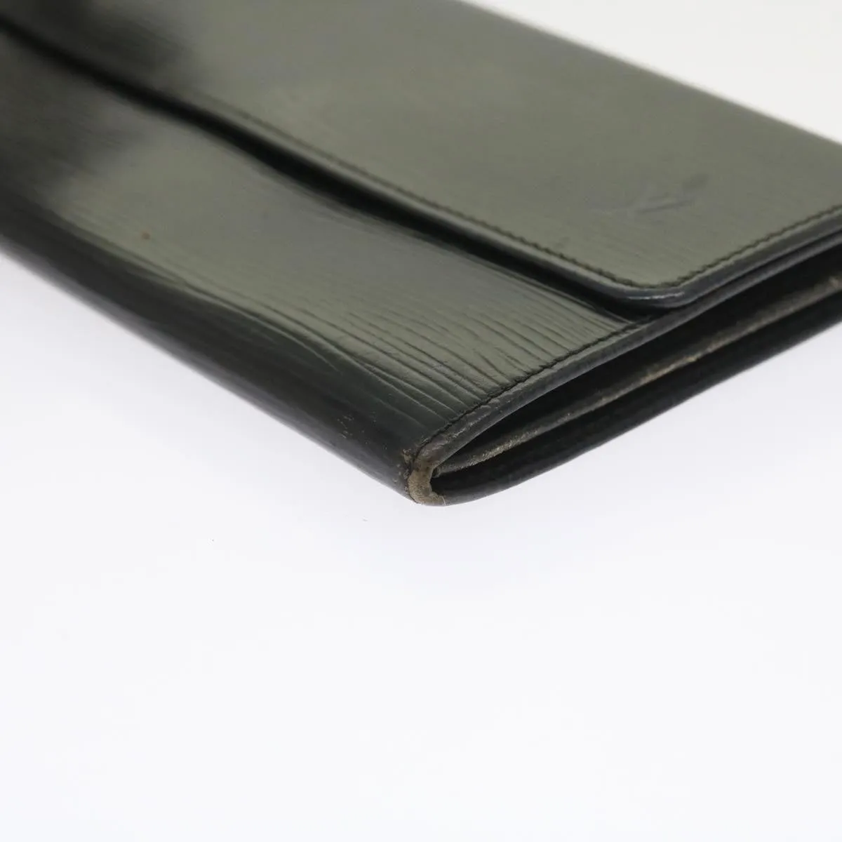 Trendy Inspired Louis Vuitton Epi Pochette Porte Monnaie Credit Wallet Noir M63572 Lv Auth 56119