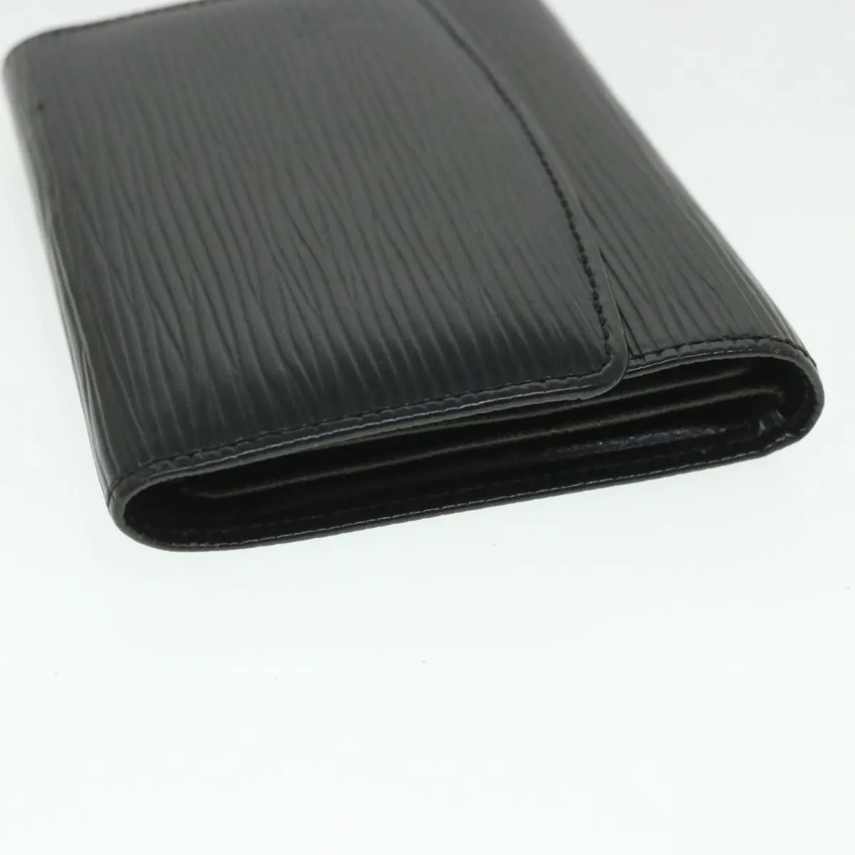 Trendy Inspired Louis Vuitton Epi Porte 12 Cartes Crdit Trifold Wallet Noir M63472 Lv Auth 56121
