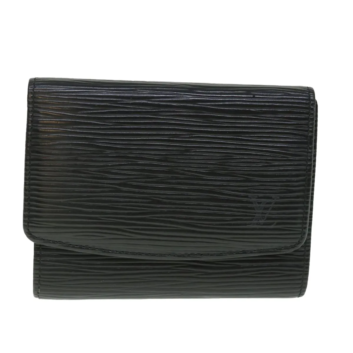 Trendy Inspired Louis Vuitton Epi Porte 12 Cartes Crdit Trifold Wallet Noir M63472 Lv Auth 56121