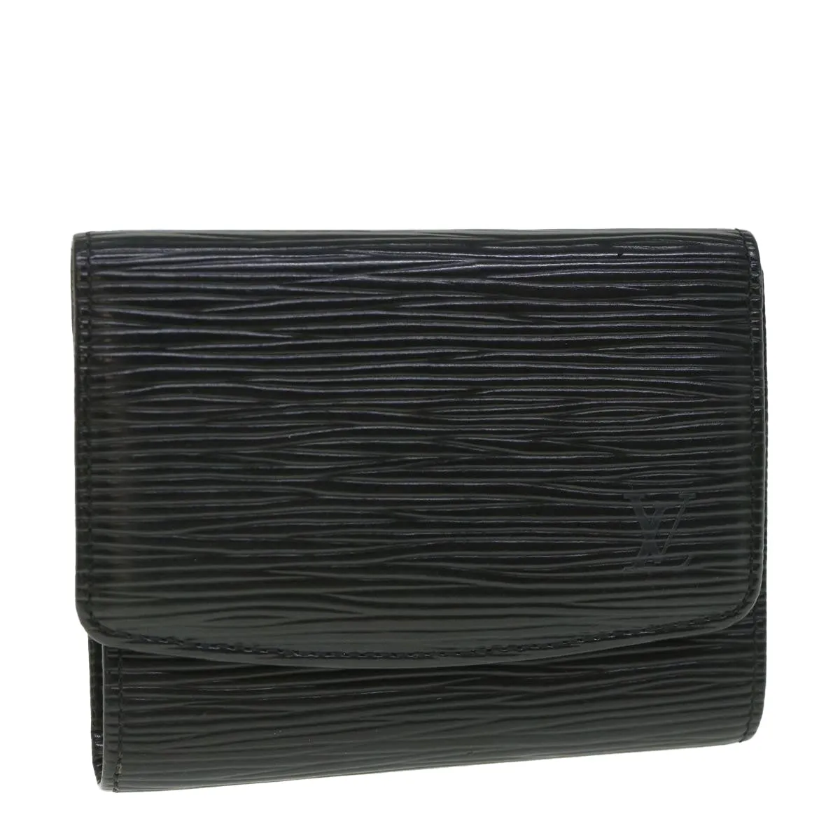 Trendy Inspired Louis Vuitton Epi Porte 12 Cartes Crdit Trifold Wallet Noir M63472 Lv Auth 56121