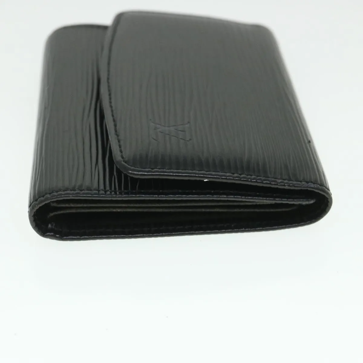 Trendy Inspired Louis Vuitton Epi Porte 12 Cartes Crdit Trifold Wallet Noir M63472 Lv Auth 56121