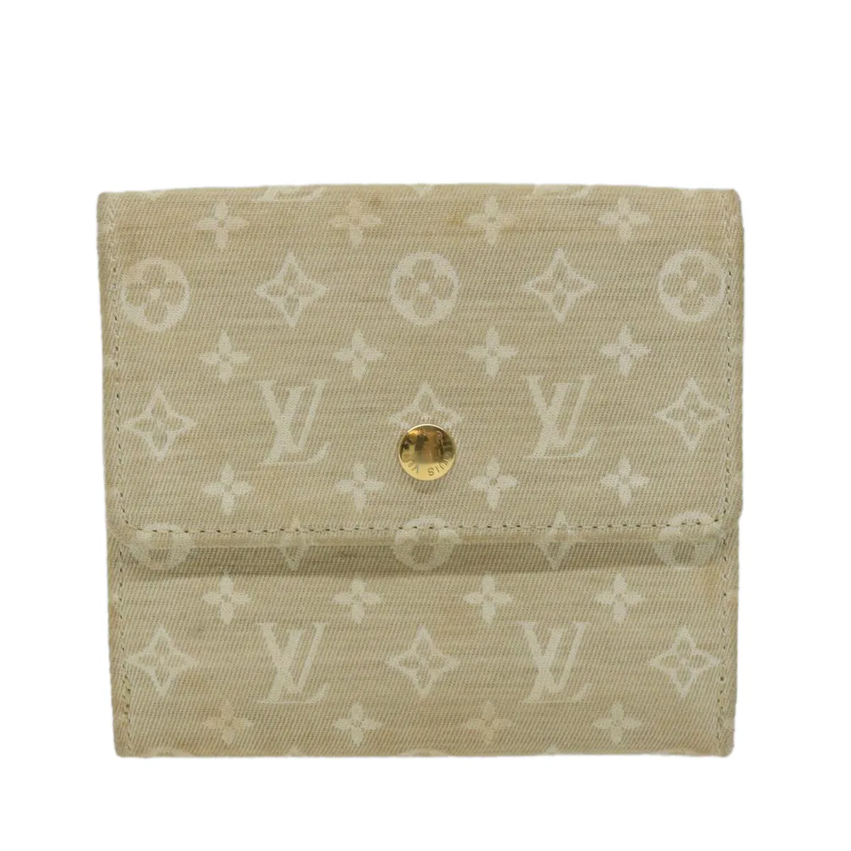 Trendy Inspired Louis Vuitton Mini Lin Porte Monnaie Bier Cartes Crdit Dunne M95309 Auth 56957