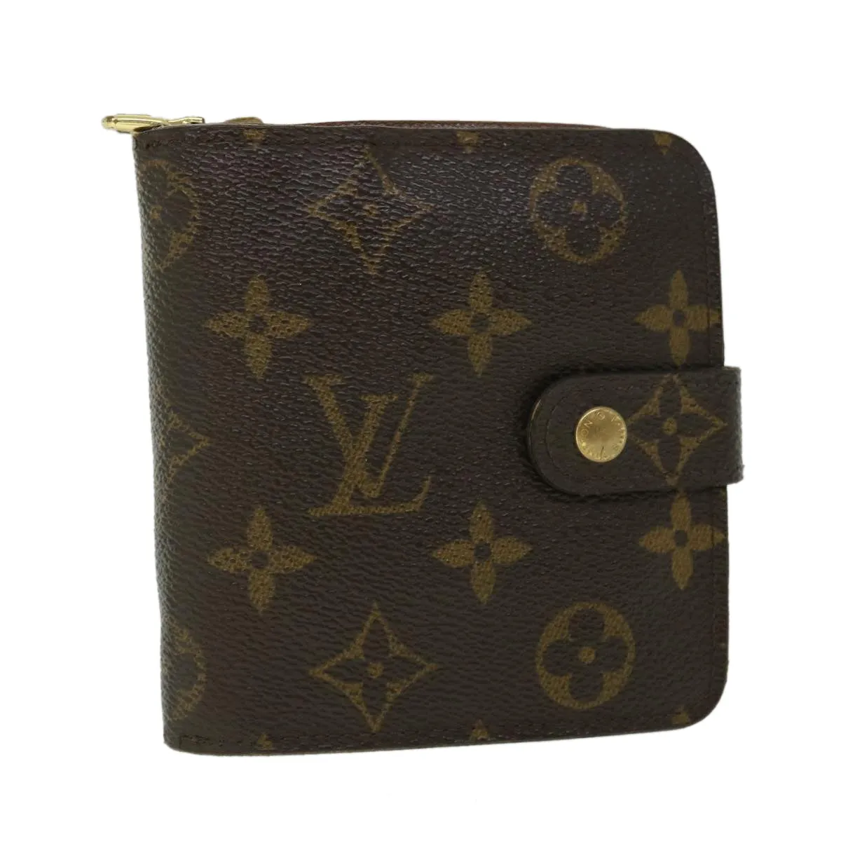 Trendy Inspired Louis Vuitton Monogram Compact Zip Wallet M61667 Lv Auth 52871