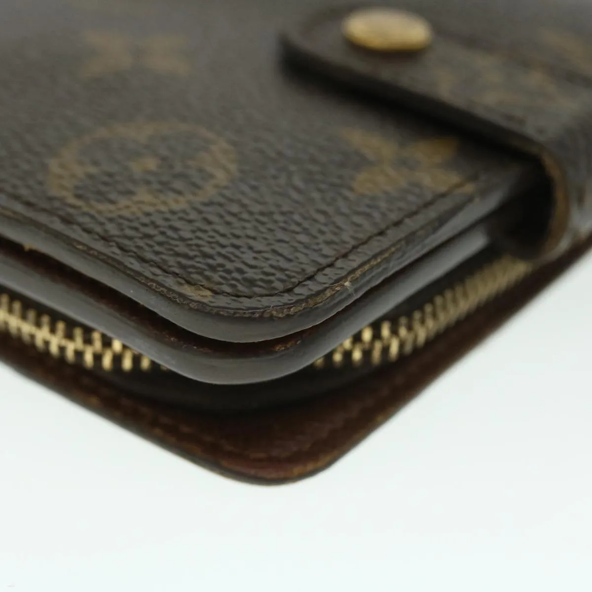 Trendy Inspired Louis Vuitton Monogram Compact Zip Wallet M61667 Lv Auth 52871