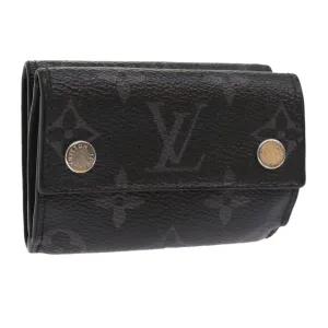 Trendy Inspired Louis Vuitton Monogram Eclipse Discovery Compact Wallet M67630 Lv Auth 54538