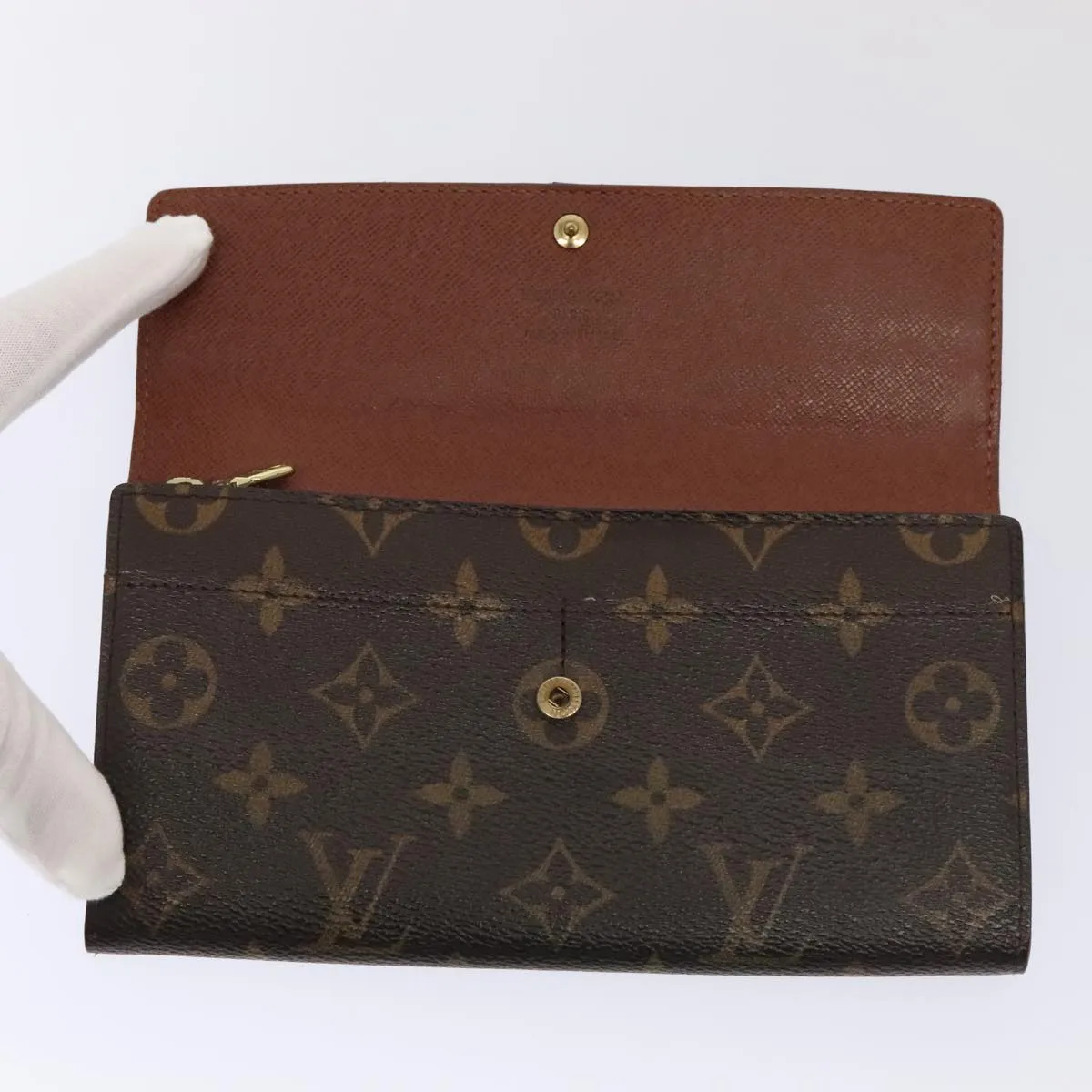 Trendy Inspired Louis Vuitton Monogram Portefeuille Sarah Long Wallet M60531 Lv Auth Bs17395