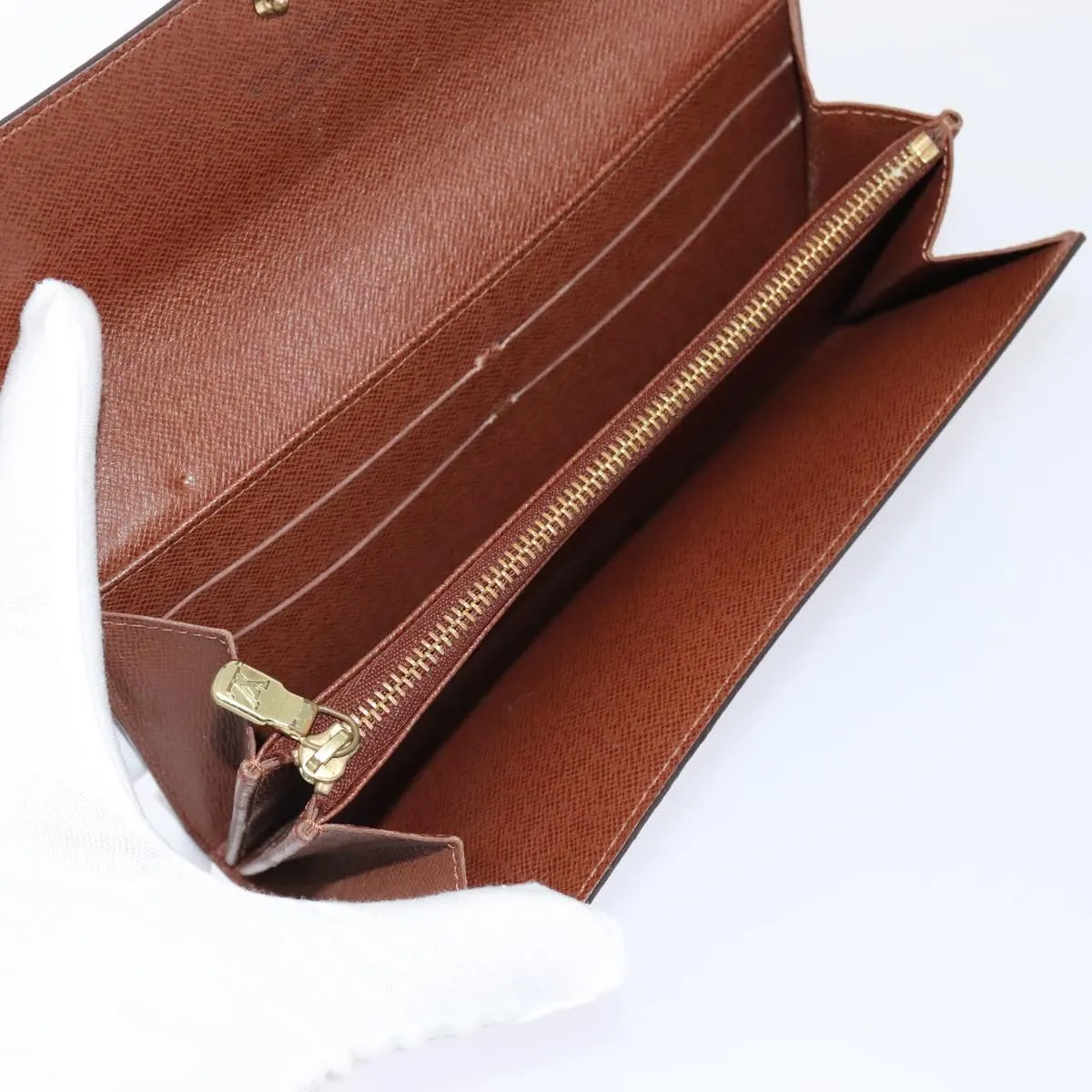 Trendy Inspired Louis Vuitton Monogram Portefeuille Sarah Long Wallet M60531 Lv Auth Bs17395