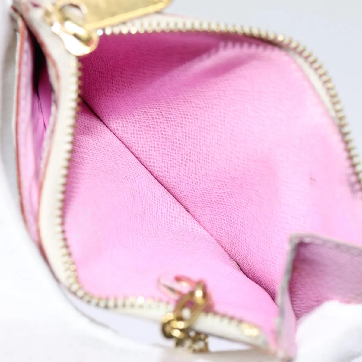 Trendy Inspired Louis Vuitton Multicolor Pochette Cles Nm Coin Purse White M93734 Lv Auth 88038