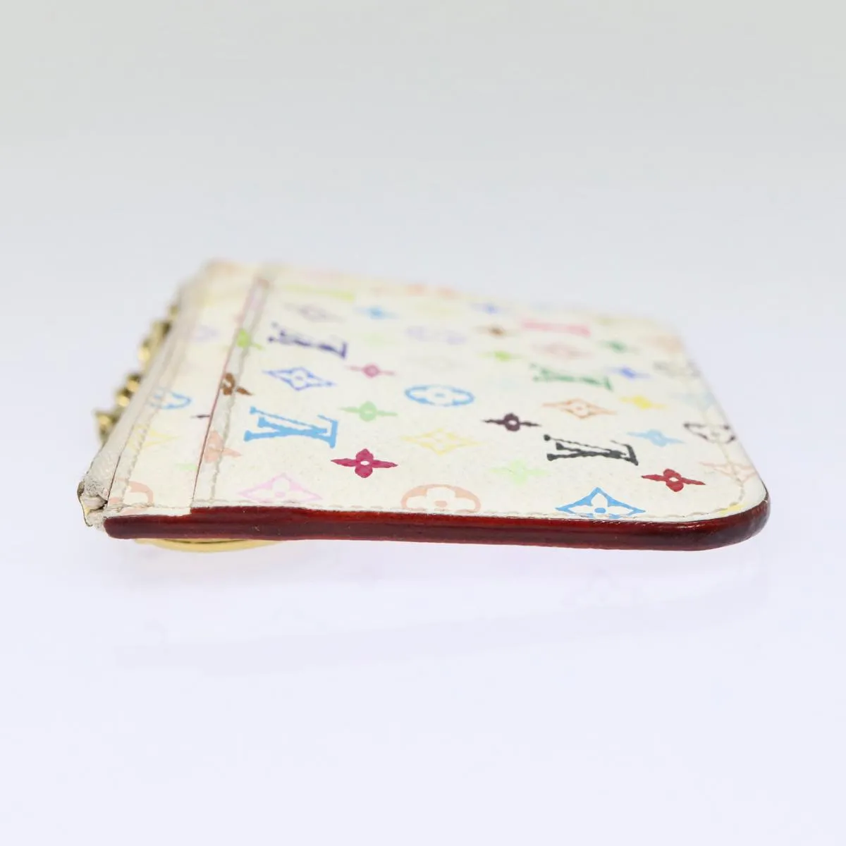 Trendy Inspired Louis Vuitton Multicolor Pochette Cles Nm Coin Purse White M93734 Lv Auth 88038