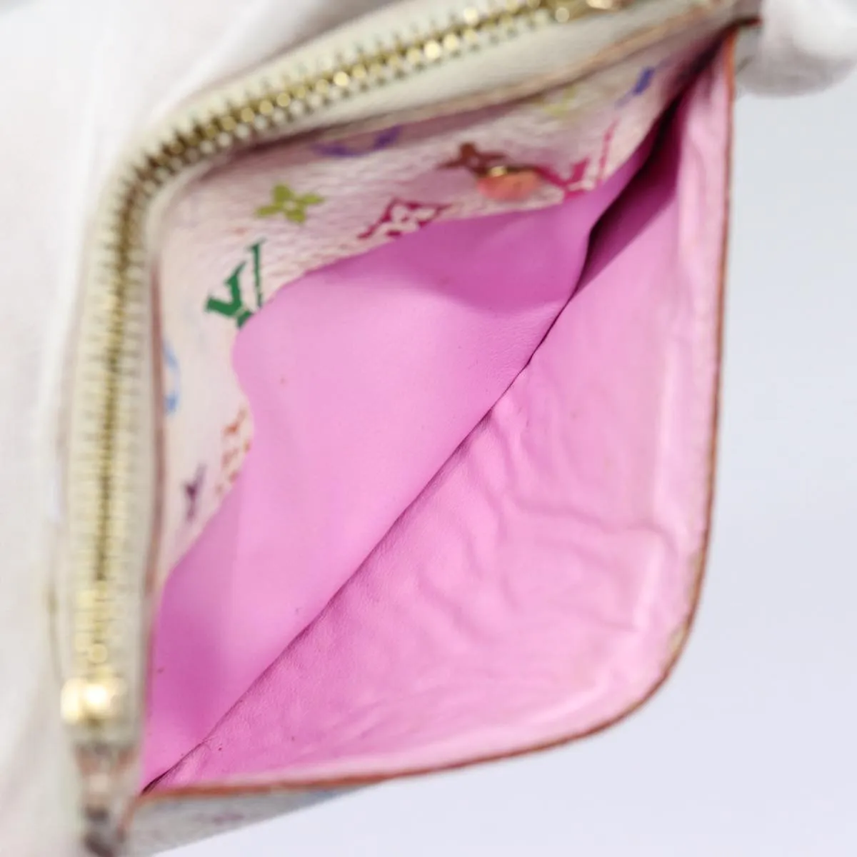 Trendy Inspired Louis Vuitton Multicolor Pochette Cles Nm Coin Purse White M93734 Lv Auth 88038
