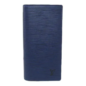 Trendy Inspired Louis Vuitton Portefeiulle Braza Bifold Long Wallet Navy Epi Leather M81371