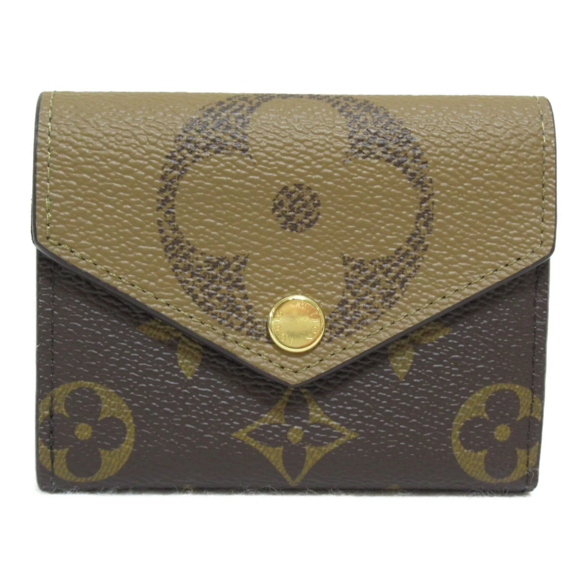Trendy Inspired Louis Vuitton Portefeiulle Zoe Tri-fold Wallet Brown Monogram / Giant Pvc Coated Canvas M80725