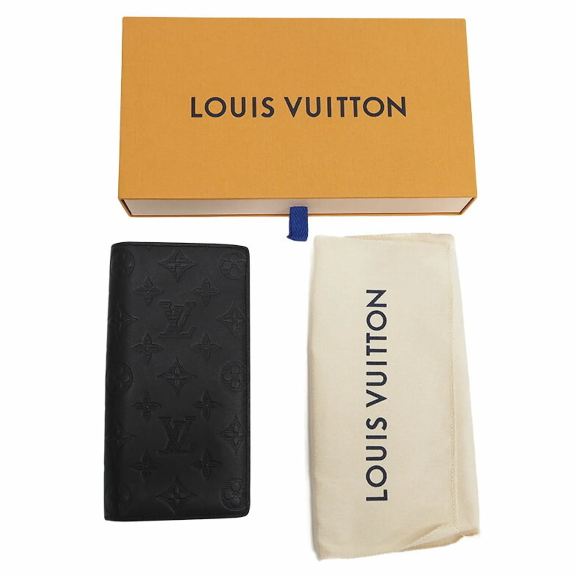 Trendy Inspired Louis Vuitton Portefeuille Blazer Monogram Shadow Black M62900 Bifold Long Wallet Men's