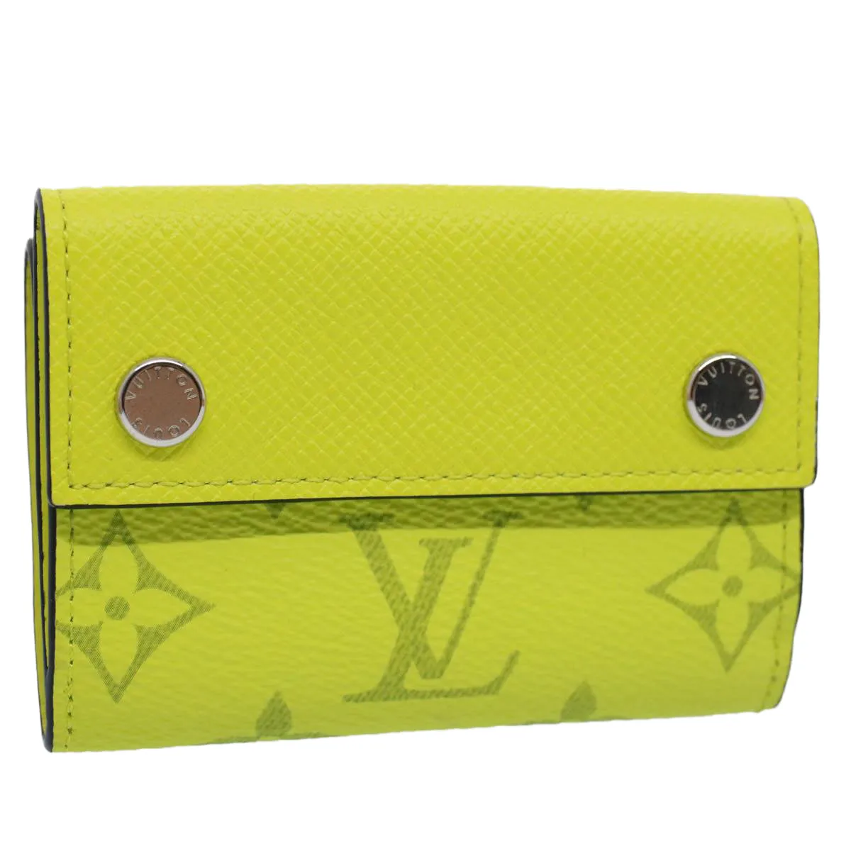 Trendy Inspired Louis Vuitton Taigalama Discovery Compact Wallet Jaune M67629 Lv Auth Ac2214