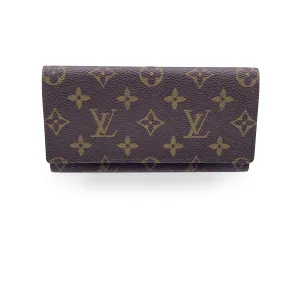 Trendy Inspired Louis Vuitton Vintage Brown Monogram Canvas Long Bill Wallet
