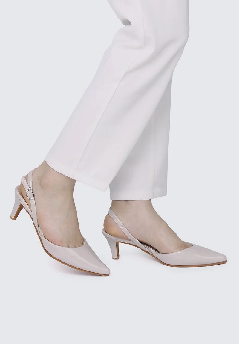 Vicky Comfy Heels In Beige