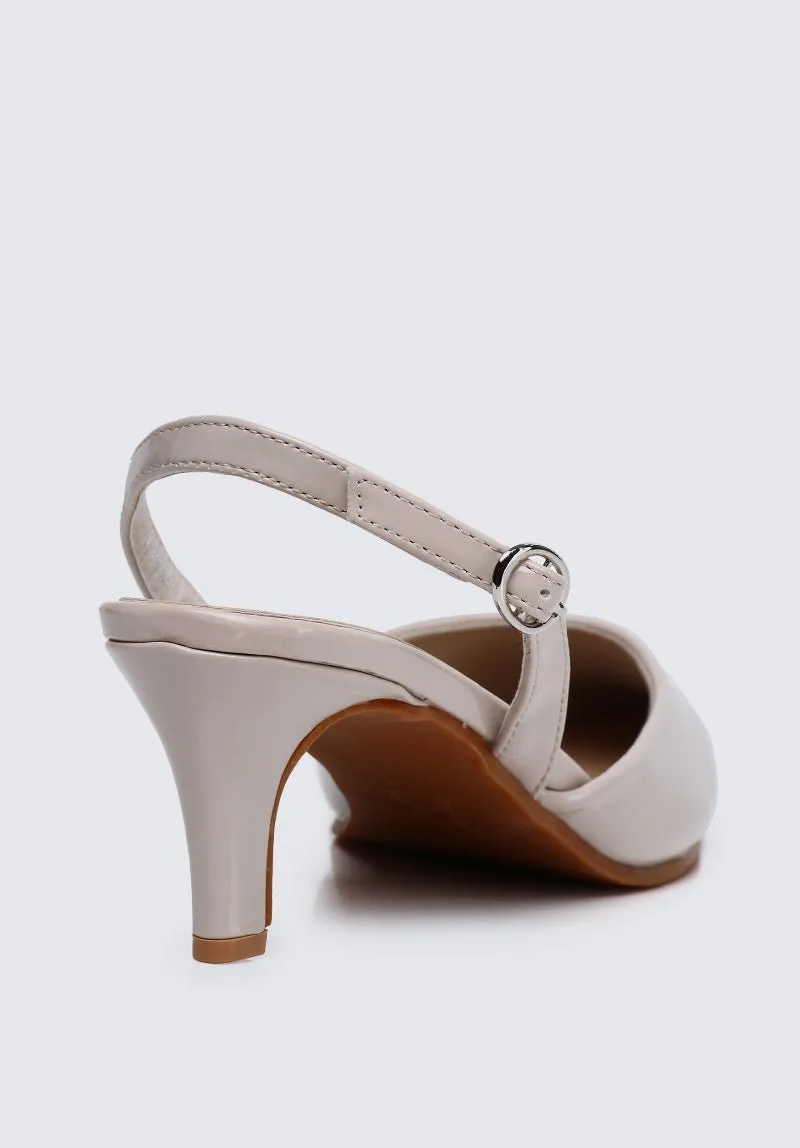Vicky Comfy Heels In Beige